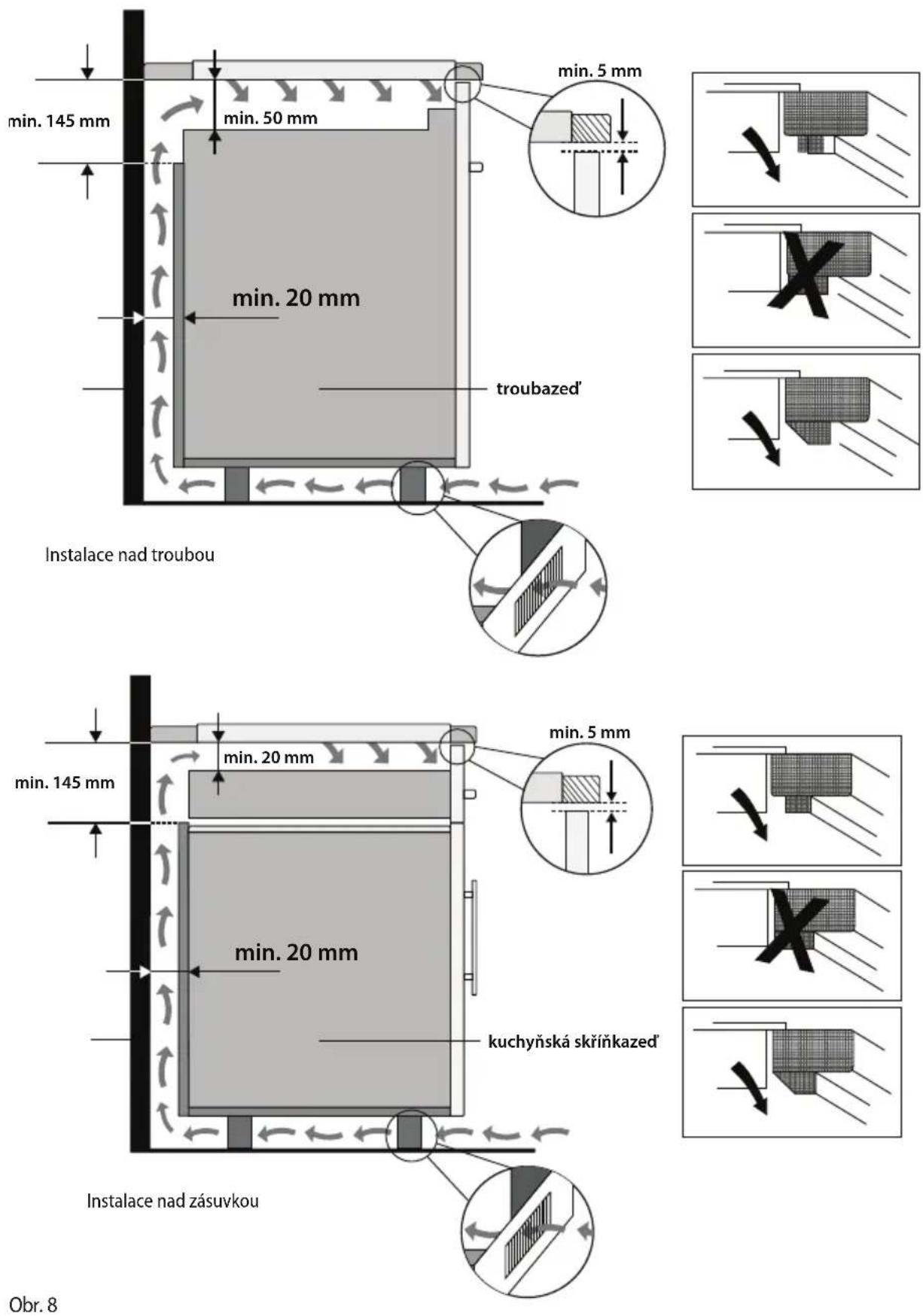 Concept IDV5260 - Při instalaci spotřebiče dodržujte následující postup: - 1