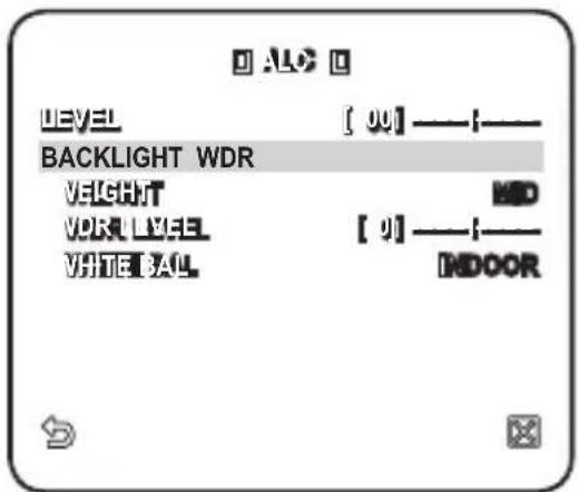 LEVEL BACKLIGHT WDR VELEIGHT VDR LEVEL WHITE BALL [ 0] —— [ 1] —— INDOOR