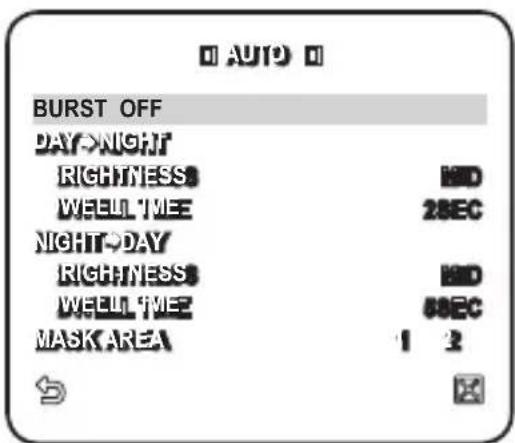AUTO BURST OFF DAY→NIGHT RIGHTNESS WELL TWE NIGHT→DAY RIGHTNESS WELL TWE MASKAREA 1 2