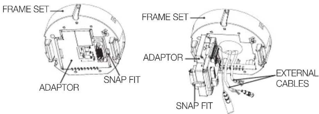 FRAME SET FRAME SET ADAPTOR SNAP FIT ADAPTOR EXTERNAL CABLES SNAP FIT