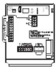 Technical diagram of an electronic device with labeled ports and connectors