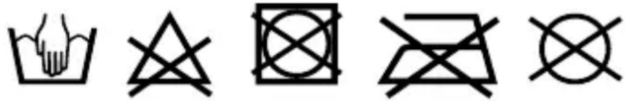 Five symbolic icons representing hand, crown, triangle, cross, and crossed-out symbols