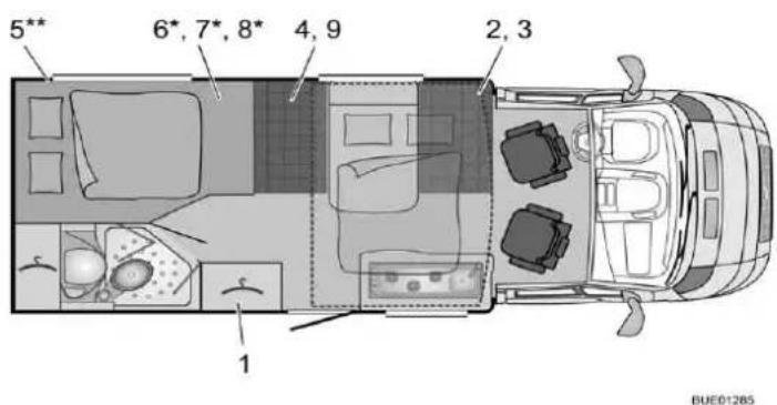 Bürstner Nexxo Van (2014) - View of ground plans - 6