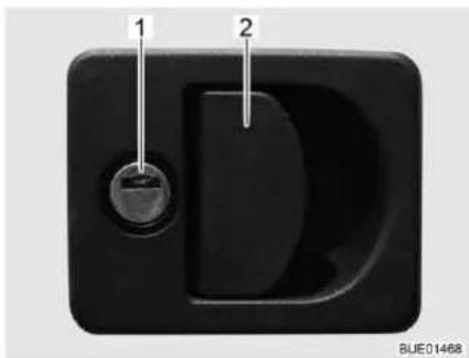 Bürstner Nexxo Van (2014) - Flap lock with recessed handle - 2