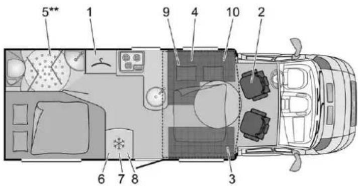 Bürstner Nexxo Van (2014) - View of ground plans - 11