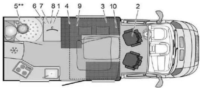 Bürstner Nexxo Van (2014) - View of ground plans - 3