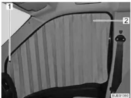 Bürstner Nexxo Van (2014) - Roman shades for windscreen, driver's window and front passenger's window - 1