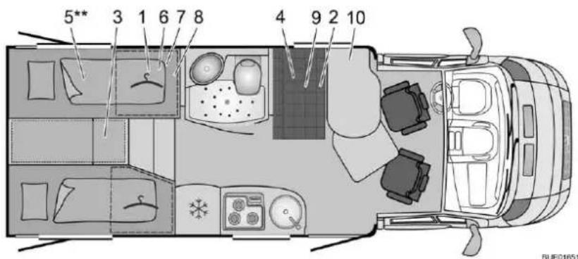Bürstner Nexxo Van (2014) - View of ground plans - 10