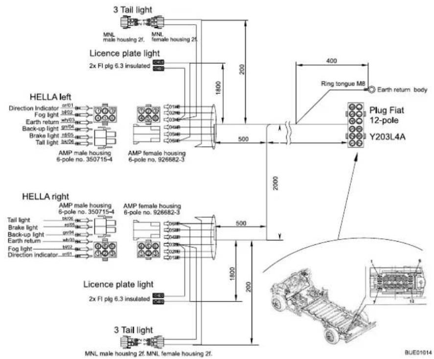 Bürstner Nexxo Van (2014) - Circuit diagram, exterior - 1