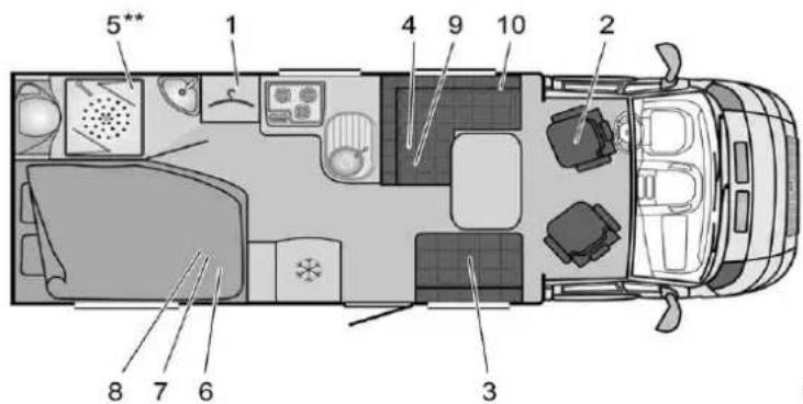 Bürstner Nexxo Van (2014) - View of ground plans - 7