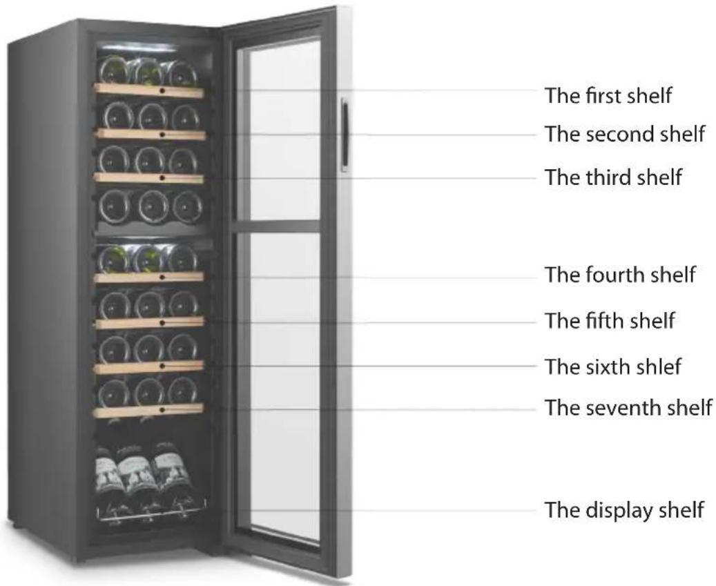 Guzzanti GZ 27DD - THERE ARE SEVEN SHELVES AND ONE DISPLAY SHELF IN TOTAL - 1