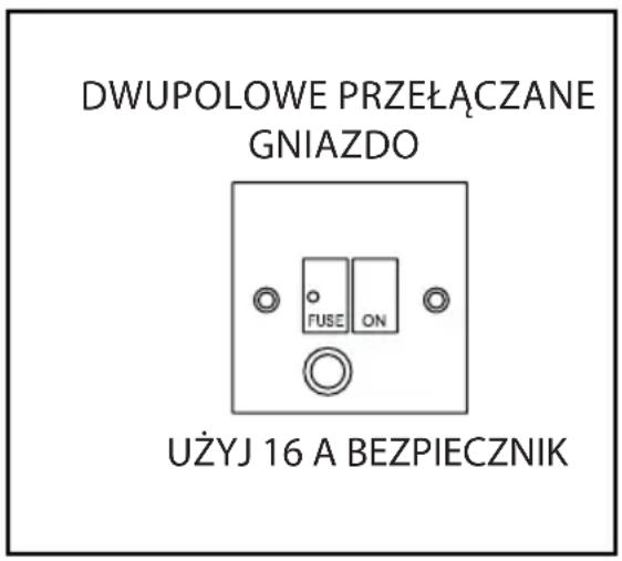 DWUPOLOWE PRZEŁĄCZANE GNIAZDO UŻYJ 16 A BEZPIECZNIK