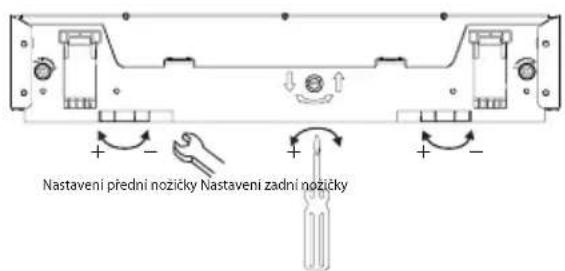 Nastaveni predni nozičky Nastaveni zadni nozičky