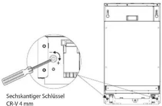 Sechskantiger Schlüssel CR-V 4 mm