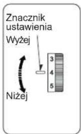 Znacznik ustawienia Wyżej Niżej