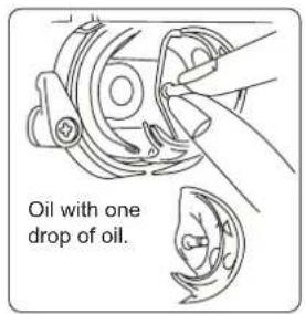 Oil with one drop of oil.