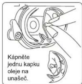 Kápněte jednu kapku oleje na unašeč.