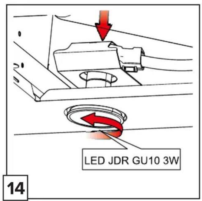 LED JDR GU10 3W 14