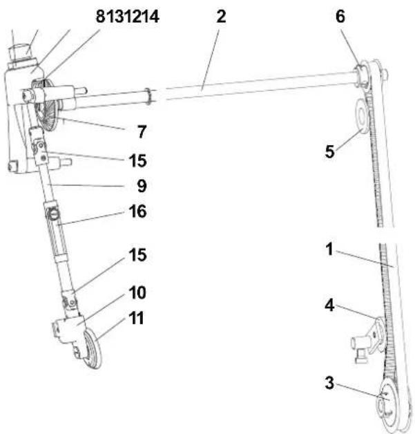 Dürkopp Adler 4181i - Setting the top roller (pressing force, height) - 1