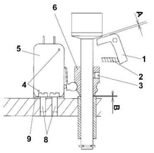 Dürkopp Adler 4181i - Setting of the carried lever stop - 1