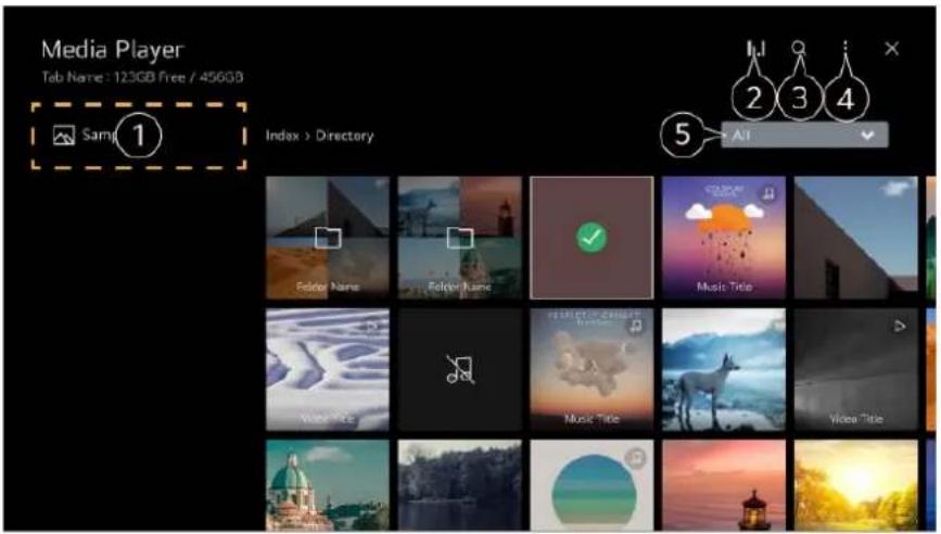 LG 43NANO753PA - Using the Media Player - 1