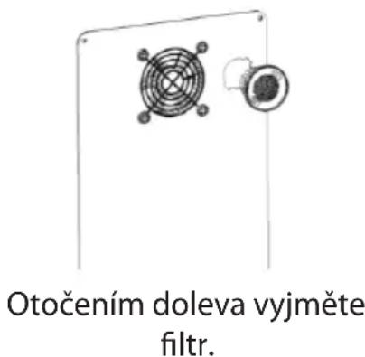 Otočením doleva vyjměte filtr.