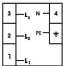 3 —L₃ N —4 2 —L₂ PE ≠ 1 —L₁