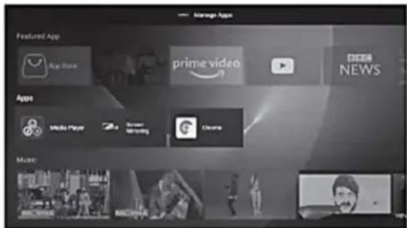 Manage Apps Featured App App Store prime video NEWS App Media Player Screen Meeting Gbps Music