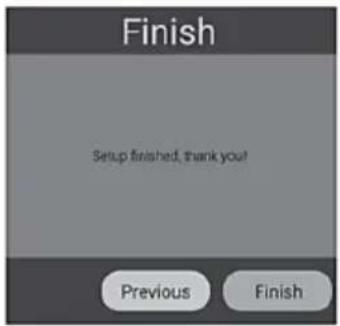 Finish Setup finished, thank you! Previous Finish