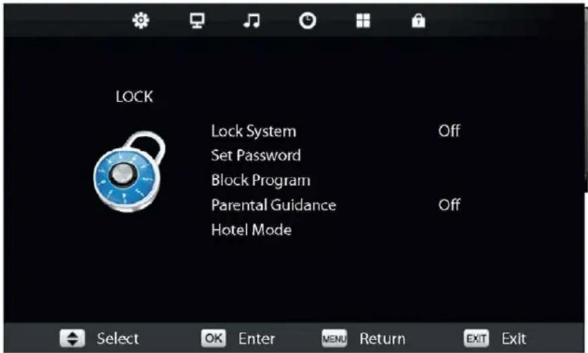 Vivax TV-32S61T2 - Lock menu (Мени Заклучување) - 1