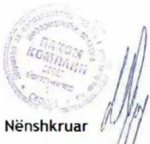 ПАКОМ КОЛЛИКИЙ 2007 СОД Nënshkruar