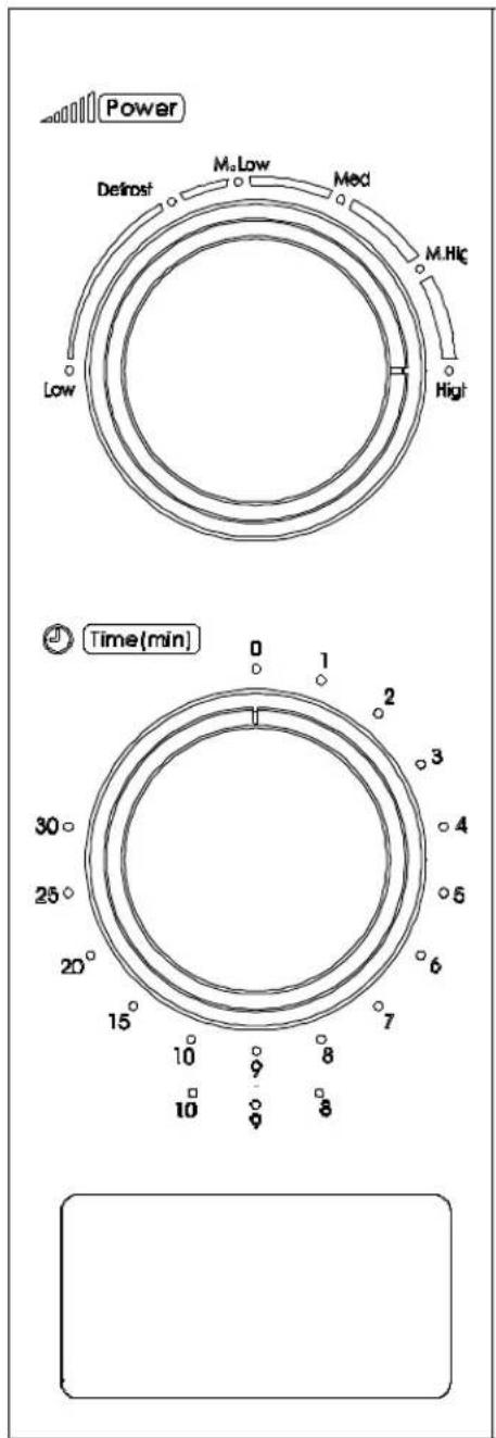 Power Defrost M.Low Med M.HIC Low High Time(min) 0 1 2 3 4 5 6 7 8 9 10 11 12 13 14 15 16 17 18 19 20 21 22 23 24 25 26 27 28 29 30 Time(min)