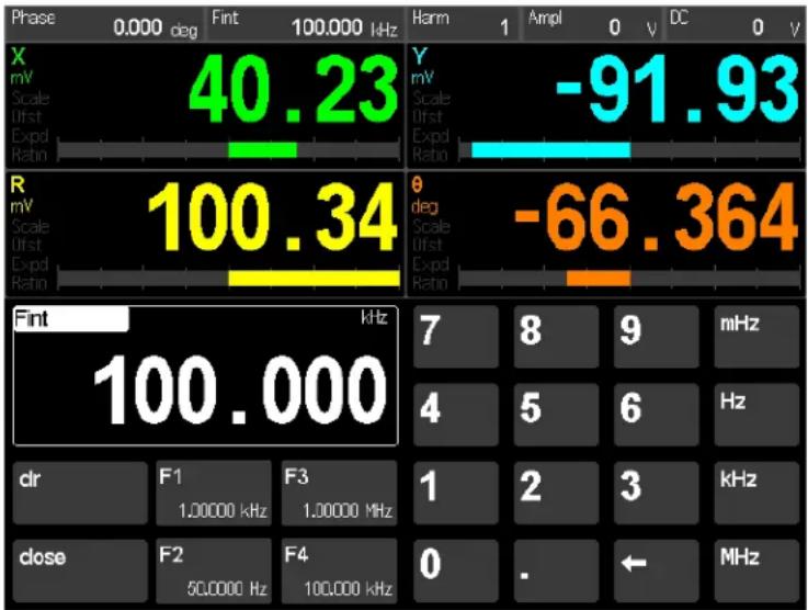 SRS SR860 - Info Bar and Numeric Entry - 1