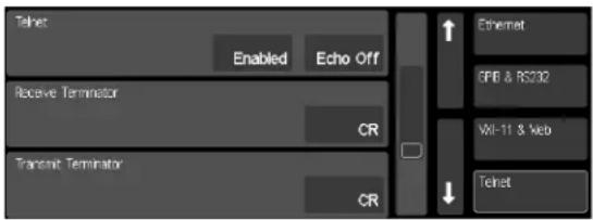 SRS SR860 - Telnet Settings - 1