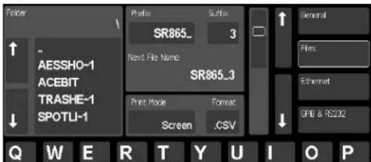 SRS SR860 - File Settings - 1