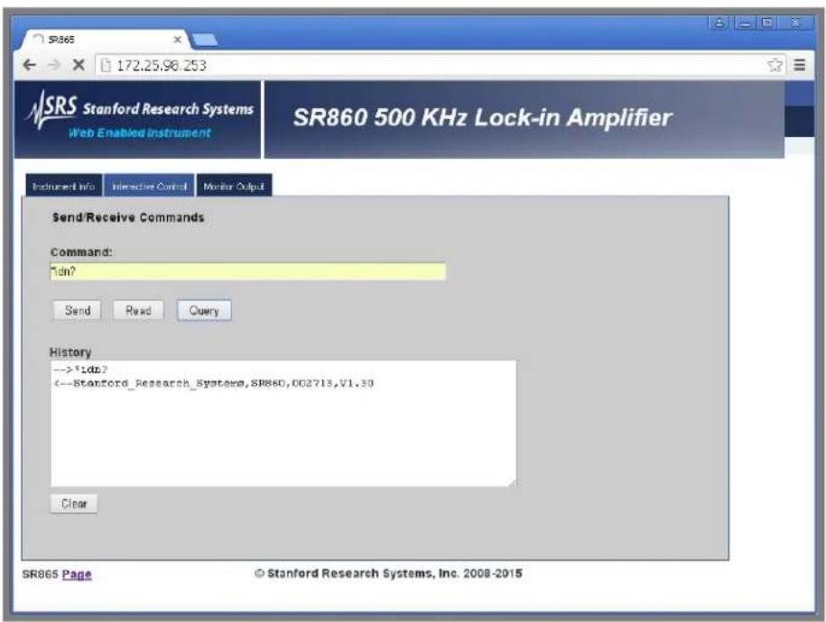SRS SR860 - Using the Webserver - 2