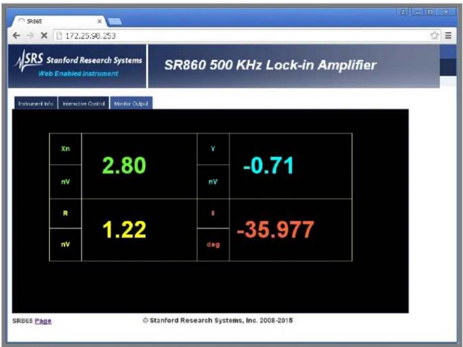 SRS SR860 - Using the Webserver - 3