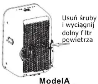 Usuń śruby i wyciągnij dolny filtr powietrza ModelA