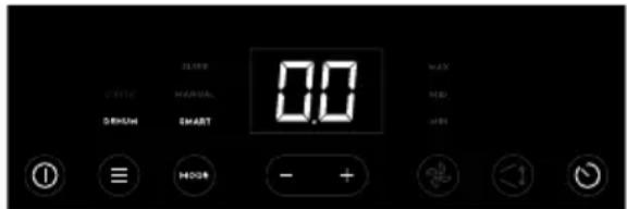 0.0 TIME MANUAL SHOW SMART MAX RED OFF ≡ HIGH - +