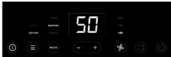 50 MIN MAX MIN + - MODE