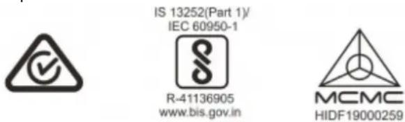 IS 13252(Part 1)/ IEC 60950-1 R-41136905 www.bis.gov.in MCMC HIDF19000259