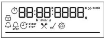 88:88:00000 h: min:s g STOP START STOP m/ DEMO