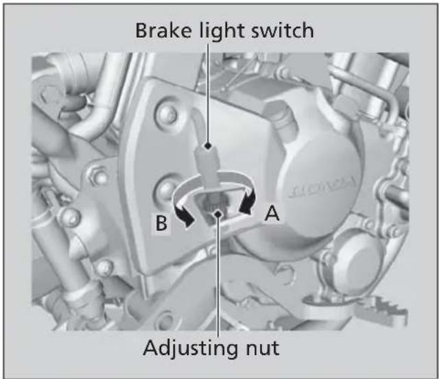 Honda CRF300L (2013) - Adjusting the Brake Light Switch - 1