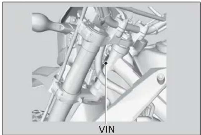 Honda CRF300L (2013) - Vehicle Identification Number - 2