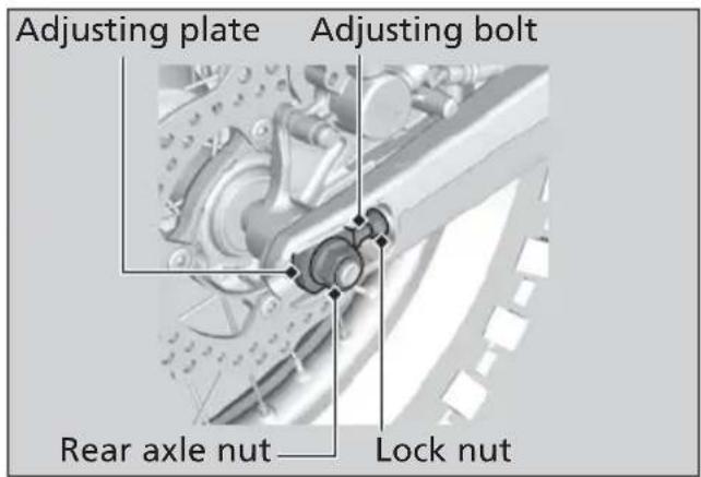 Honda CRF300L (2013) - Adjusting the Drive Chain Slack - 1