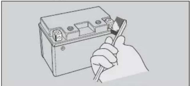 Honda CRF300L (2013) - Cleaning the Battery Terminals - 1