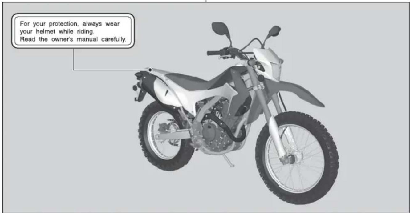 Honda CRF300L (2013) - Safety Labels - 1