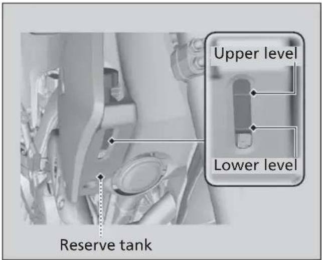 Honda CRF300L (2013) - Checking the Coolant - 1