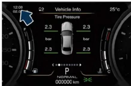 Maserati Quattroporte (2022) - Clock & Date - 1