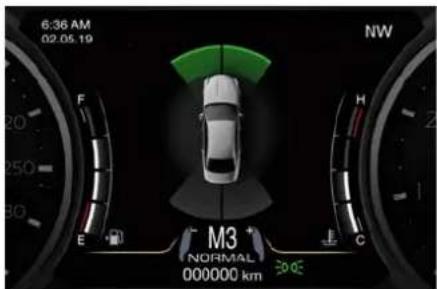 Maserati Quattroporte (2022) - Park Assist Warning Messages Display - 1